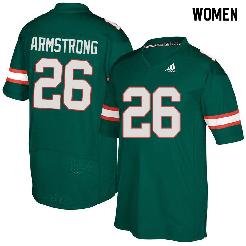 Women Miami Hurricanes #26 Ray-Ray Armstrong College Football Jerseys Sale-Green